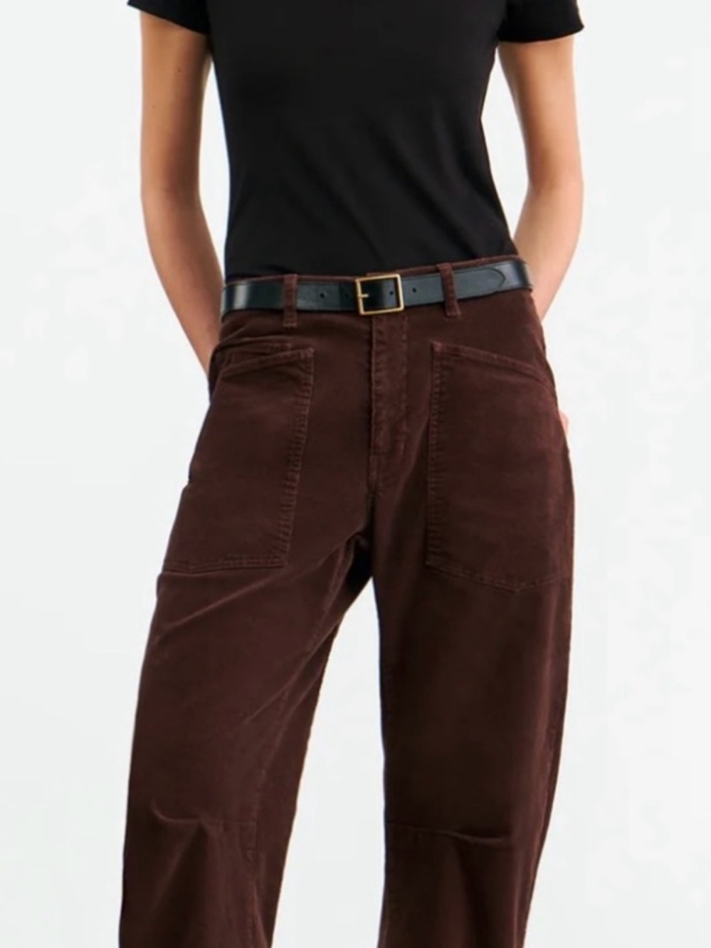 Nili Lotan Shon Corduroy Pant Merlot - Picture 3 of 7